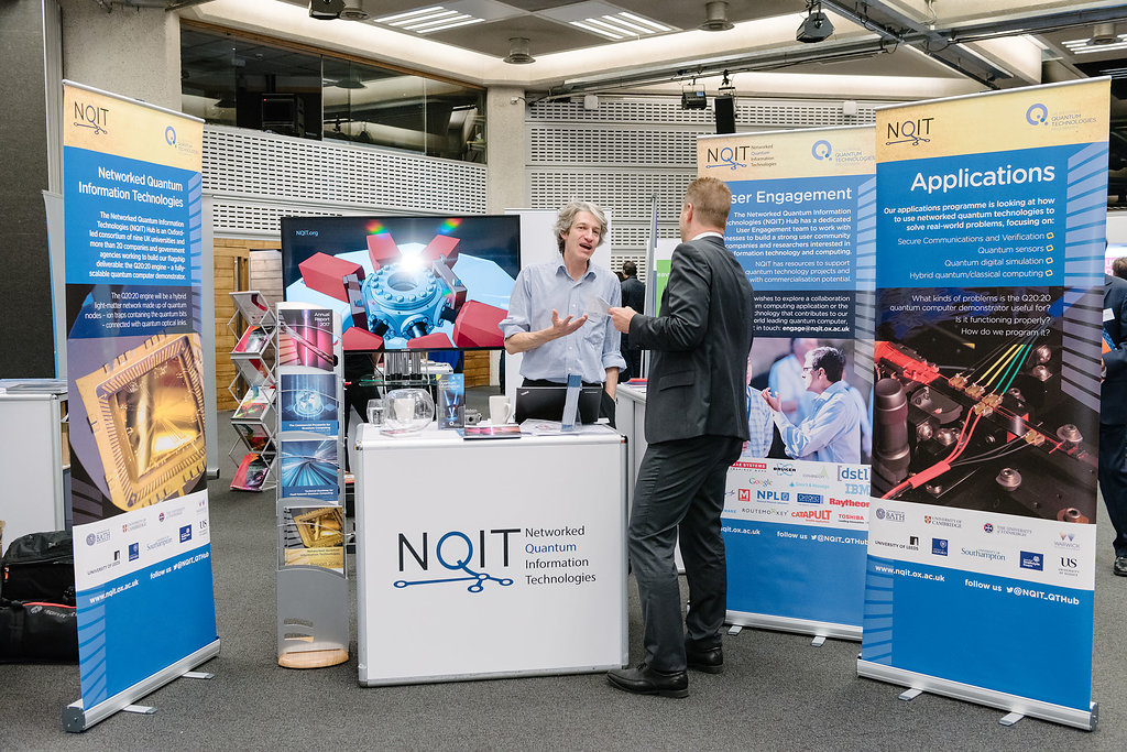 Engaging with visitors at the NQIT Stand