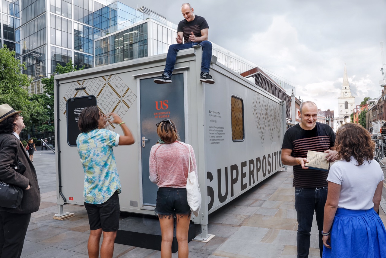 Professor Hensinger and his pop-up lab