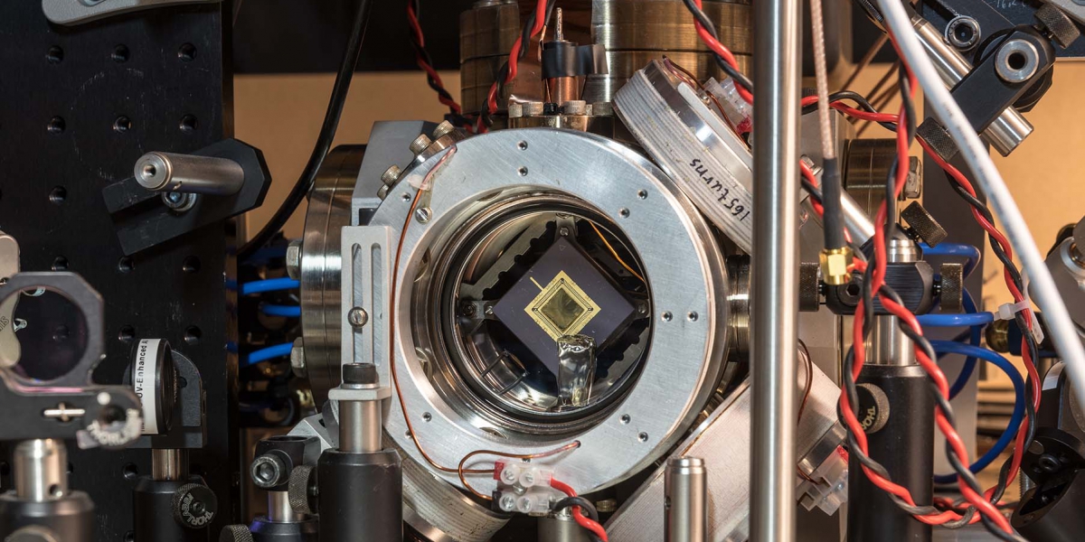 Ion trap for quantum computing  | Credit: NQIT/Stuart Bebb