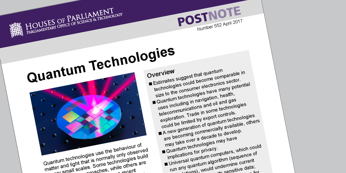 POSTnote on Quantum Technologies